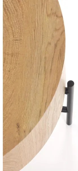 Konferenčný stolík BROOKLYN 45x45 cm čierna/béžová