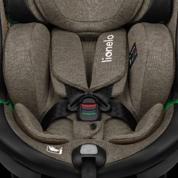 Lionelo - Autosedačka so základňou otočná HARMONY i-Size 40-150 cm čierna/olivová