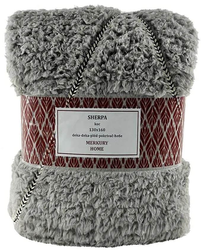 Deka Sherpa 130x160 sivý Merkury Home