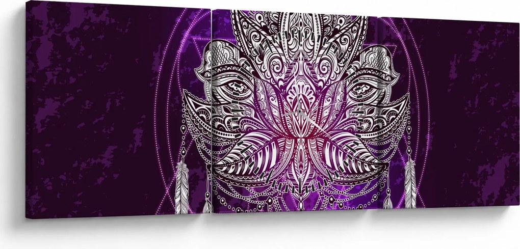 Obraz - Lotos (s hodinami) (90x30 cm)