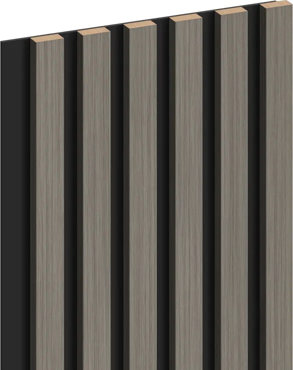 Mexen Lam-B, akustické stenové lamely 275 × 30 cm, HDF doska 4 mm, technická dyha, dub oceľový, S100-275307-3015-006