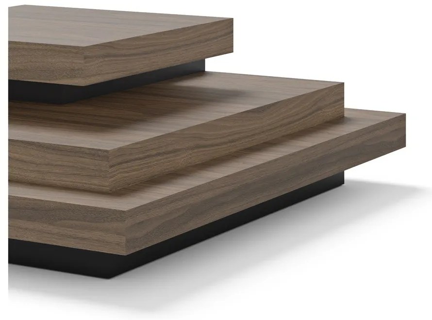 Konferenčný stolík v dekore orecha v čierno-prírodnej farbe 110x110 cm Slate – TemaHome