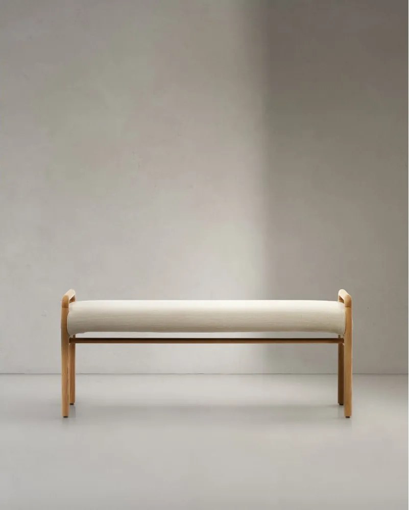 Lavica v krémovej a prírodnej farbe Macaret – Kave Home