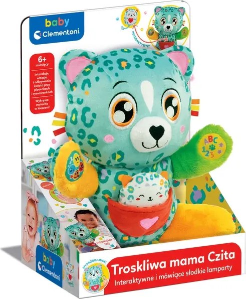 Interaktívne sladké leopardy – Starostlivá mamička Čita, poľský jazyk, Clementoni 50935