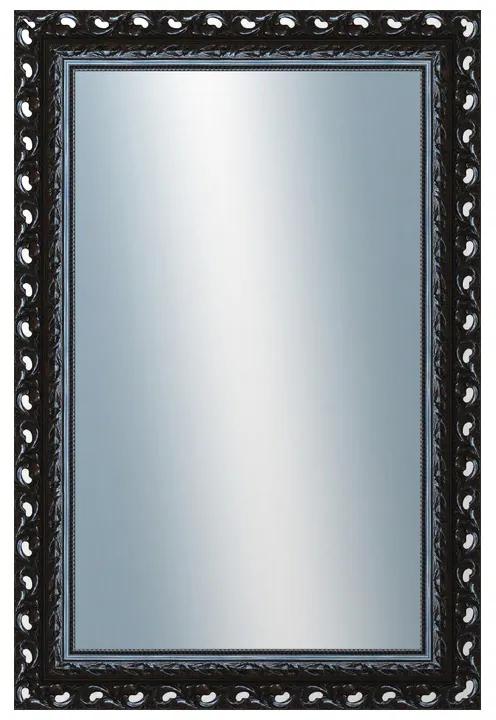 DANTIK - Zrkadlo v rámu, rozmer s rámom 80x160 cm z lišty ROKOKO čierna lesklá (2632)