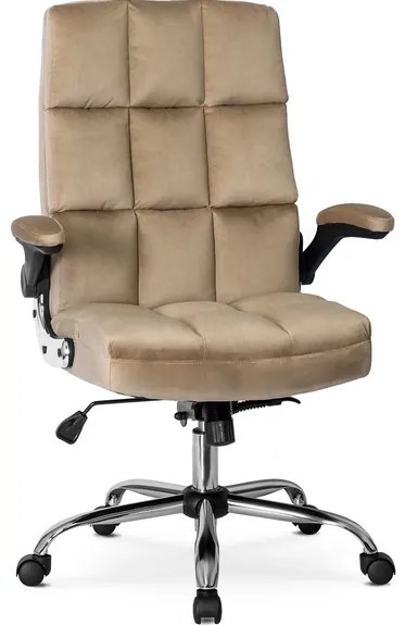 Vintino kancelárska otočná stolička JACOB s chrómovými nohami bežová