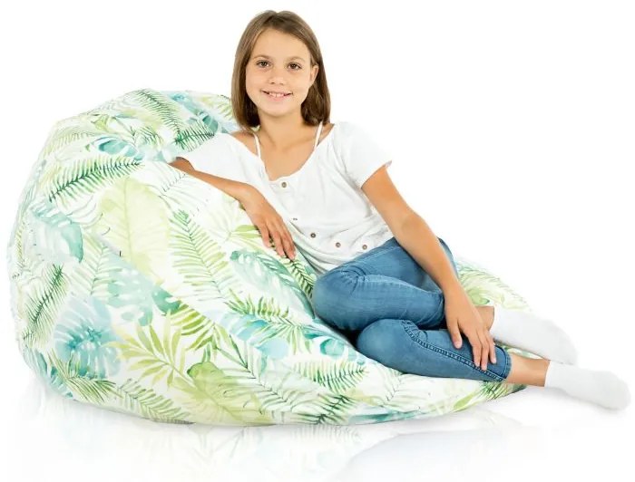 Sedací vak Bag Sako Design Maľované Lístie Veľkosť: XL
