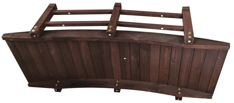 Záhradný drevený mostík