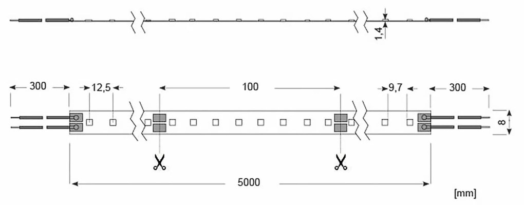 Radium LED Essence pásik 500, 5 m, 18W, 4 000K