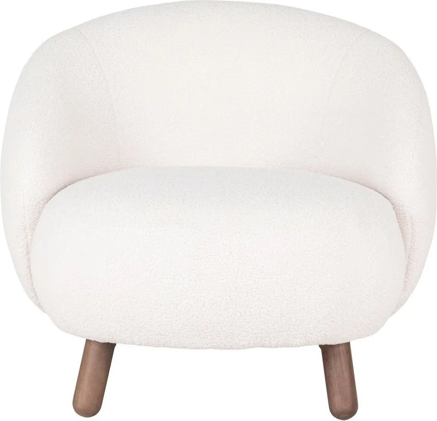 Krémovobiele kreslo s podnožkou Savona – House Nordic