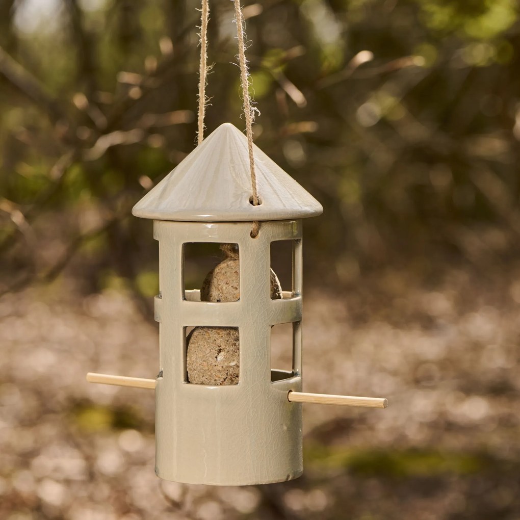 Ib Laursen Keramické krmítko pre vtáky na zavesenie 30 cm