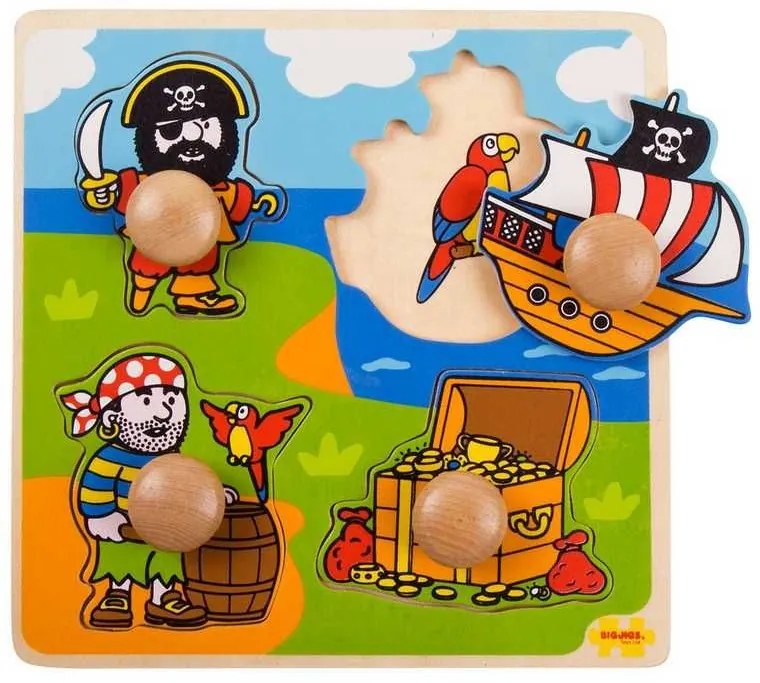 Bigjigs Toys Vkladacie puzzle piráti