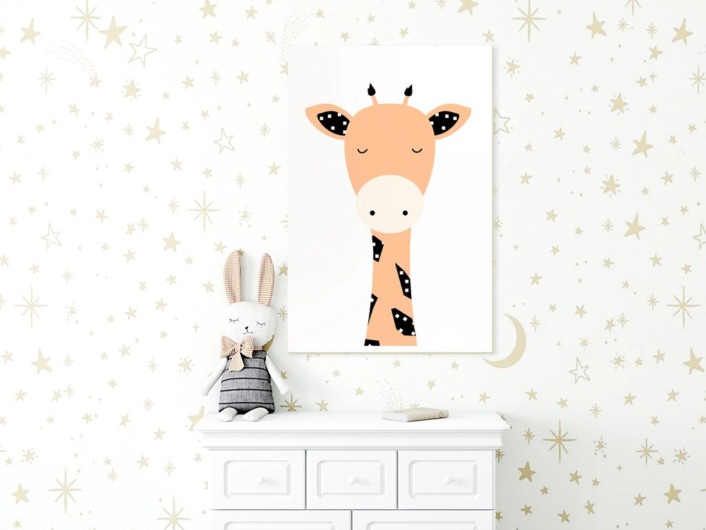 Artgeist Obraz - Funny Giraffe (1 Part) Vertical Veľkosť: 40x60, Verzia: Premium Print