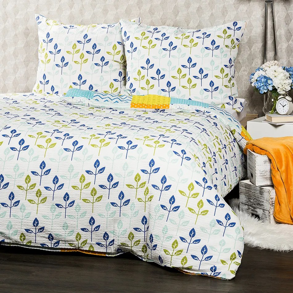 4Home Krepové obliečky Patchwork blue, 140 x 200 cm, 70 x 90 cm, 140 x 200 cm, 70 x 90 cm