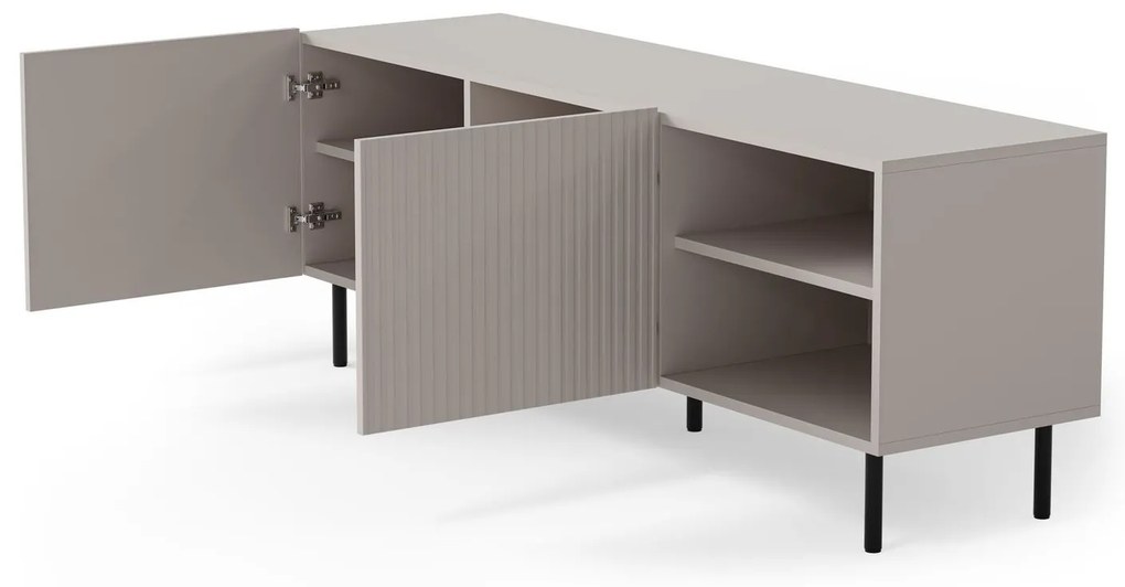 TV stolík Paxos 150 cm kašmír/čierny