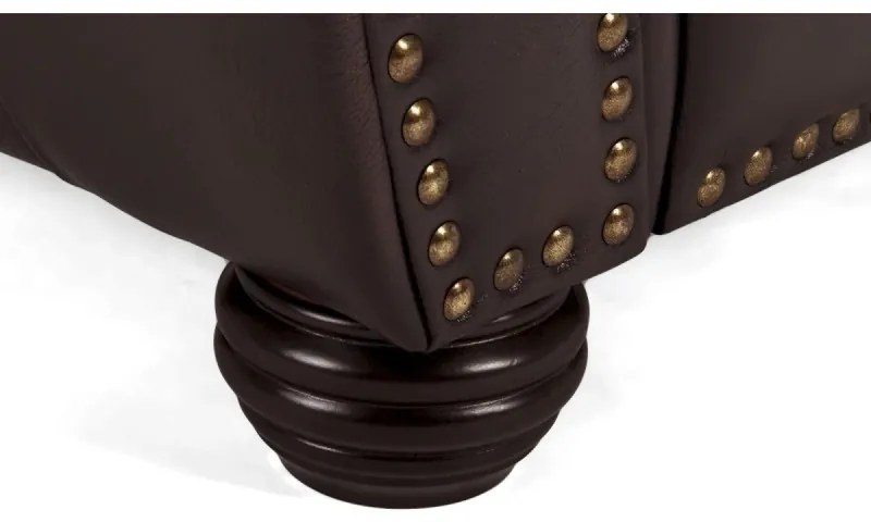 furniture-nabytek.cz - Pohovka Chesterfield Hereford 2-miestna z pravej kože, hnedá