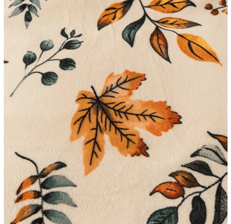 Mikroplyšové obliečky AUTUMNA krémové Rozmer obliečky: 70 x 90 cm | 140 x 200 cm