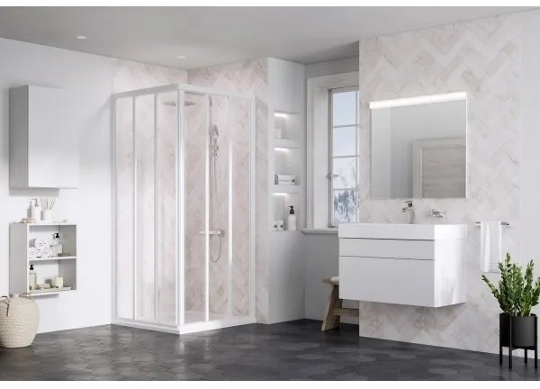 Ravak 15V701R2Z1 - Sprchový kút SUPERNOVA 90x198 cm biely