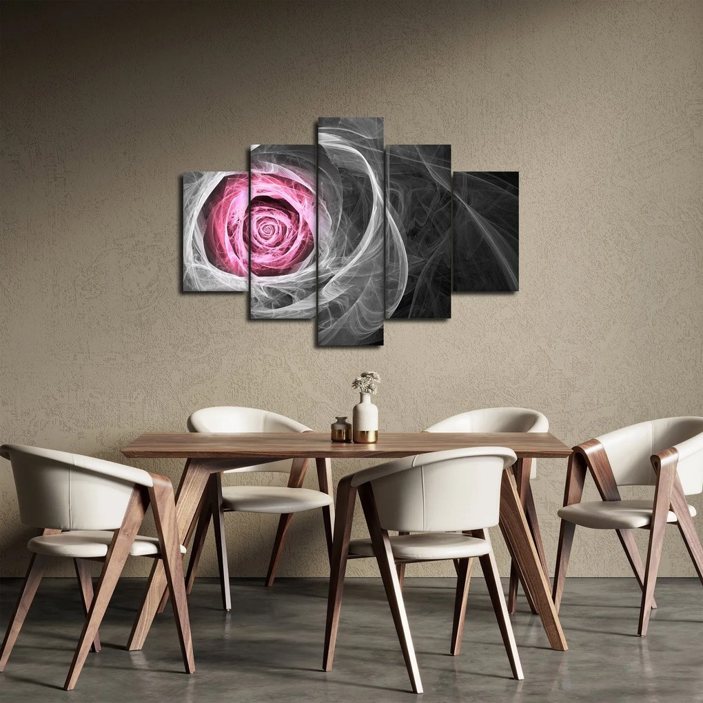 Obraz - Abstraktné ruže, fuchsiová (150x105 cm)