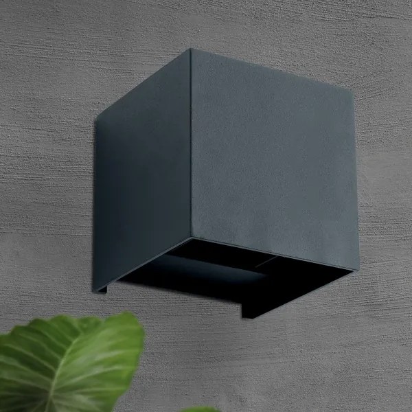 Orion AL 11-1192 - LED vonkajšie nástenné svietidlo CUBE 2xLED/3W/230V IP54 antr