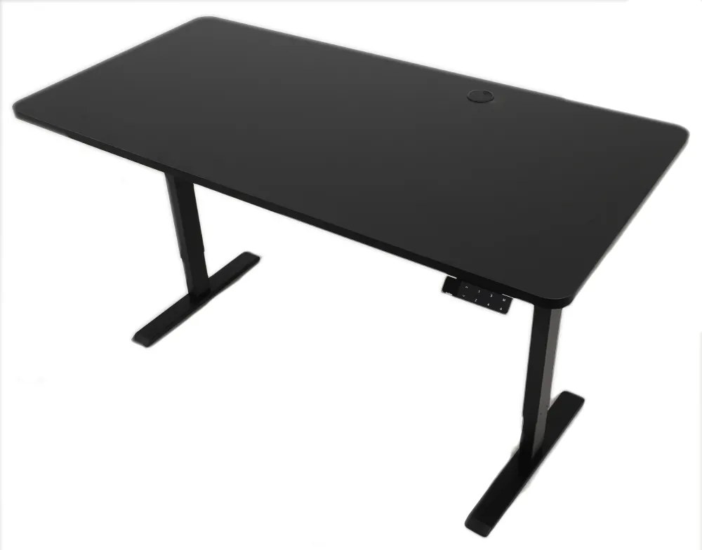 Výškovo nastaviteľný elektrický stôl BestBerg BBAT-16BB / rozmer 160x80 cm / výška 85-130 cm / čierny