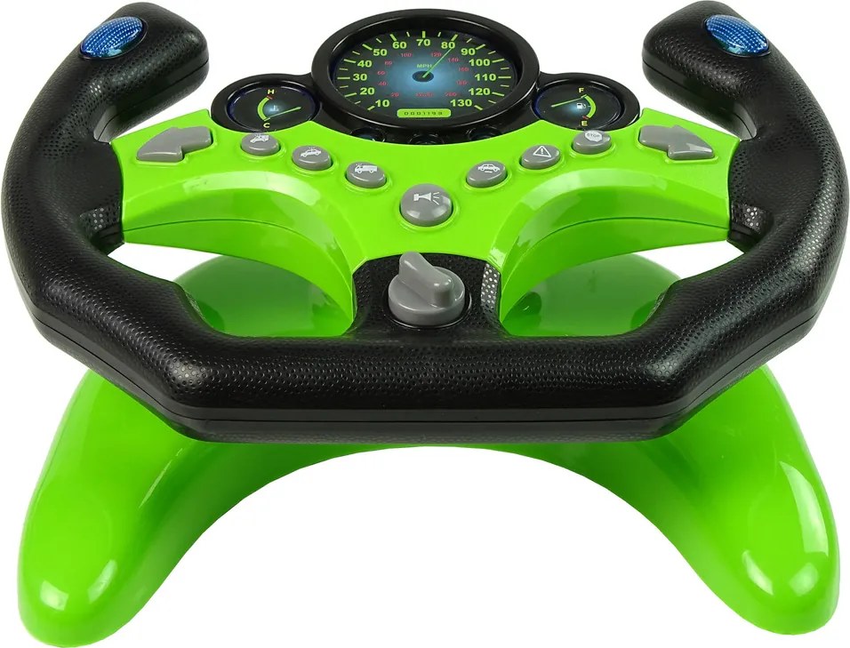 LEAN Toys Sada volantov Kľúče na volante Zvuk Svetlá Zelená