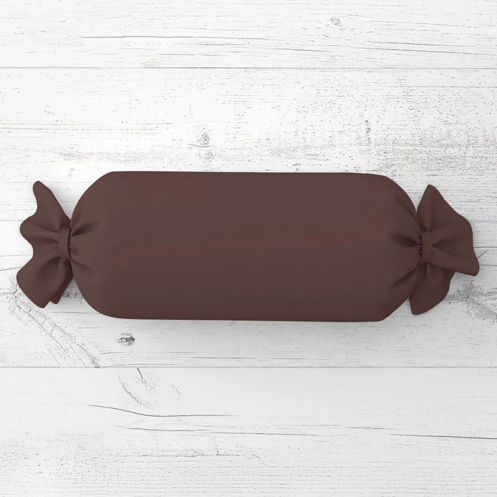 Biante Vankúš valec bonbon Rongo RG-042 Hnedý 15x40 cm