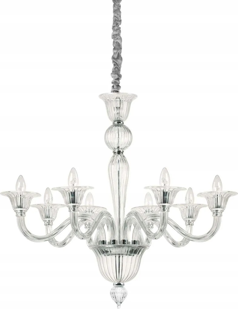 Závesný luster Ideal Lux Brigitta SP8 číry 8xE14 89cm