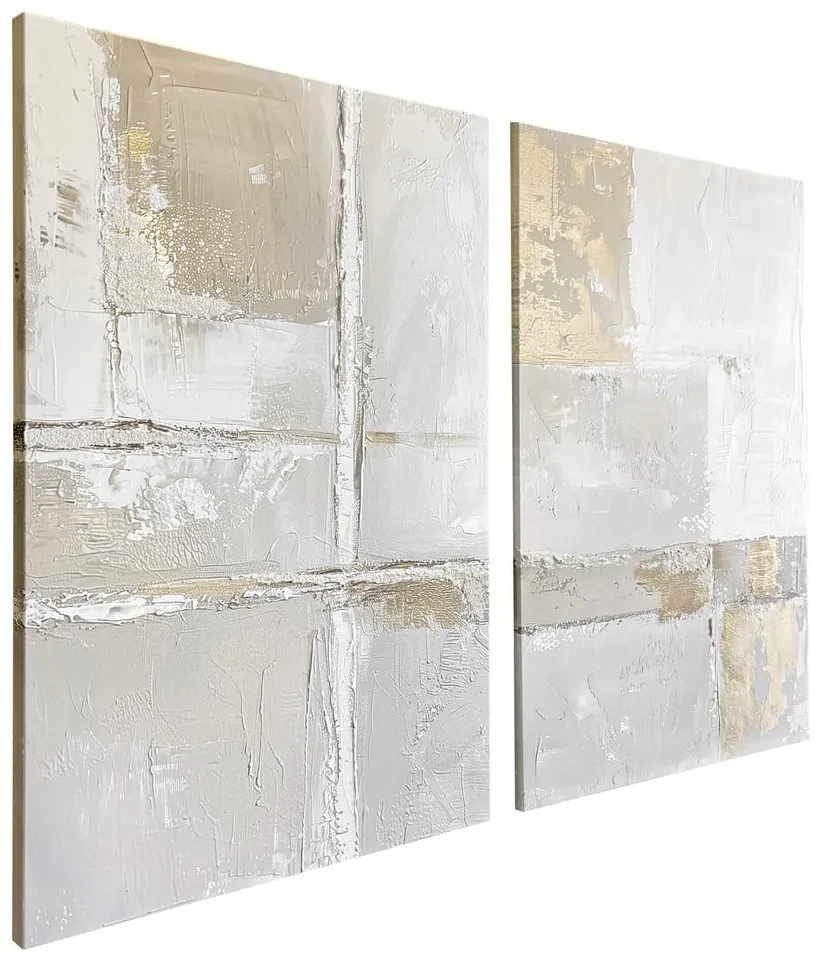 Obrazy s ručne maľovanými prvkami v súprave 2 ks 50x70 cm Sail – Styler