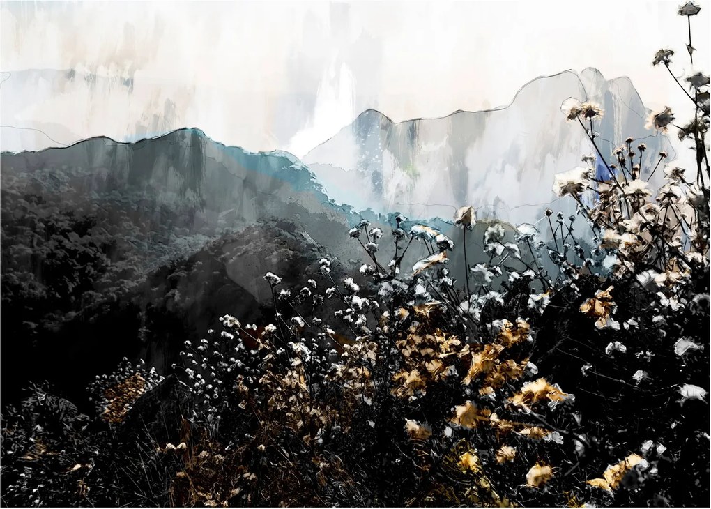 Obraz - Ilustrácie divokých kvetov (70x50 cm)