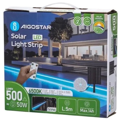 Aigostar - LED Stmievateľný solárny pásik LED/5W/3,2V 5 m 6500K IP65 + DO