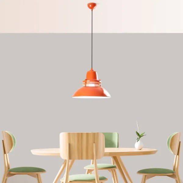 Luster na lanku TIBET 1xE27/40W/230V oranžový