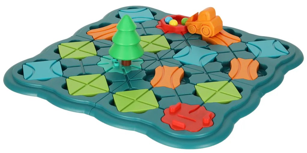 KIK Puzzle desková hra bludiště překážková dráha 28 el.