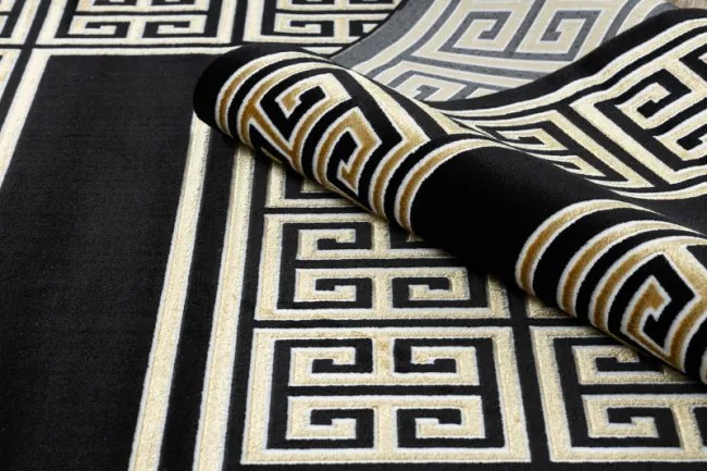Koberec GLOSS 6776 86 Styl, greek - čierny, zlatý