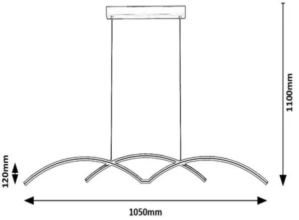 Rabalux 6899 - LED Luster na lanku RIVER LED/40W/230V