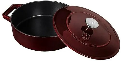 Berlinger Haus Liatinový hrniec s pokrievkou Burgundy Line, 26 cm