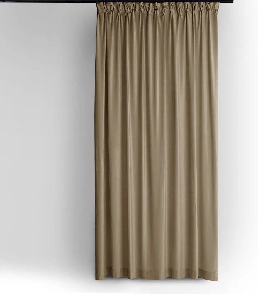 Béžový zamatový dimout záves 265x300 cm Velto – Filumi