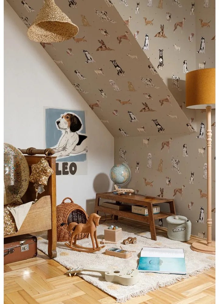 Tapeta psi béžová 280x100 cm