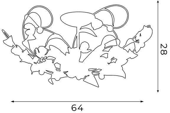 Prisadený luster ROSE 3xE14/60W/230V