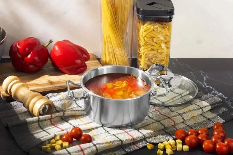 ST Nerezový hrniec 16cm so sklenenou pokrievkou 1,5l
