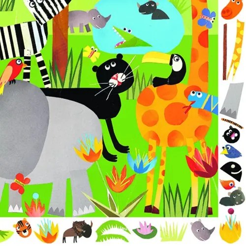 Vyhľadávacie puzzle s plagátom – Jungle – 35 ks