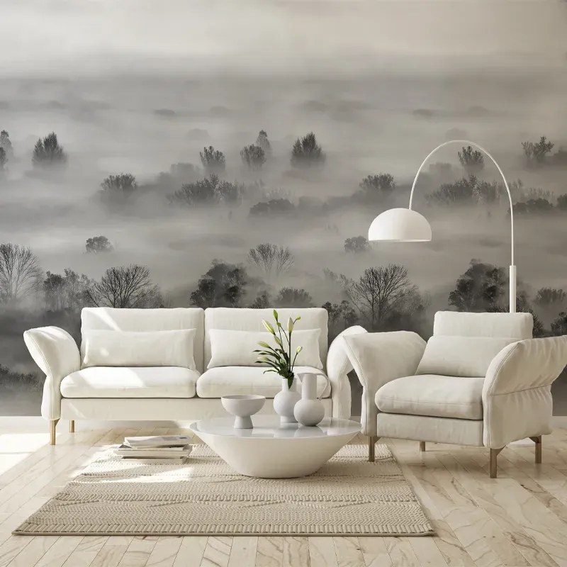 VLADILA Foggy Landscape Grey - tapeta