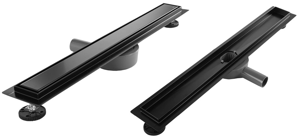 Rea Neox Pro Black, odtokový sprchový žľab 70 cm, čierna matná, REA-G7802