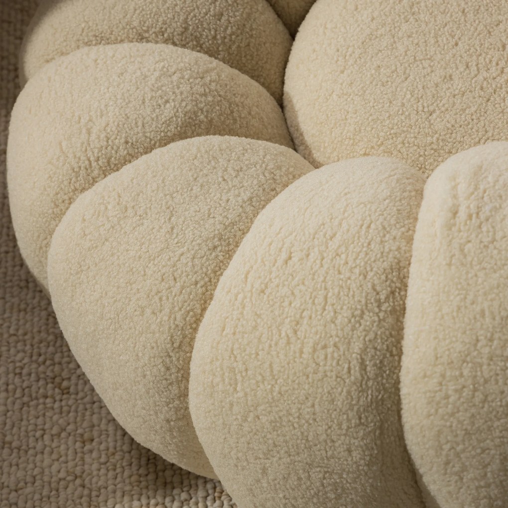 Dizajnové relaxačné kreslo VENEZIA 100 cm bouclé béžové