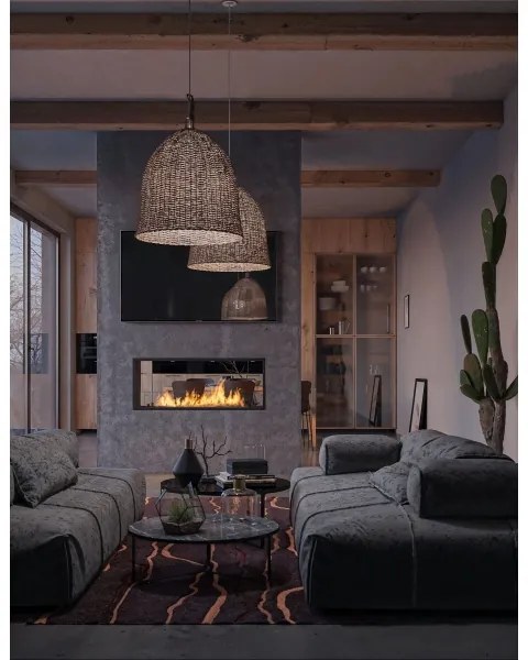 InFire - Vstavaný BIO krb 48,5x123,5 cm 6kW čierna