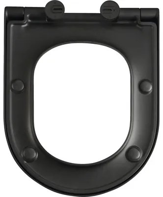 WC kombi Jungborn FLORIEL ONE 64 bez splachovacieho kruhu vč. WC dosky SWN321 (MATT BLACK)