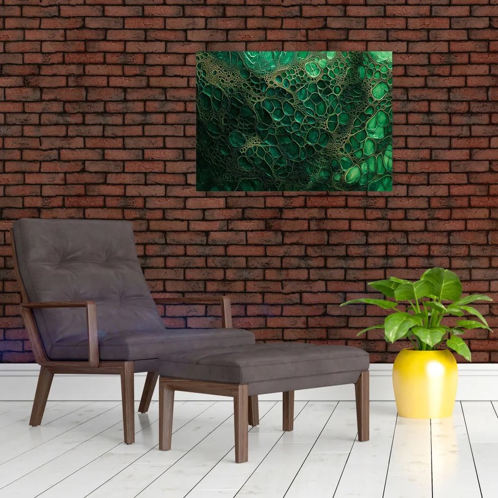 Obraz - Zelený mikroskopický záber (70x50 cm)