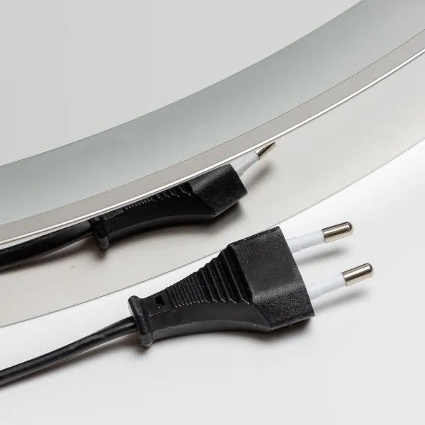 Brilagi-LED stmievateľné vyhrievané zrkadlo s podsvietením, hliníkový profil ALU PRO LED/18W/230V, priemer 60 cm, IP44, lesklý chróm