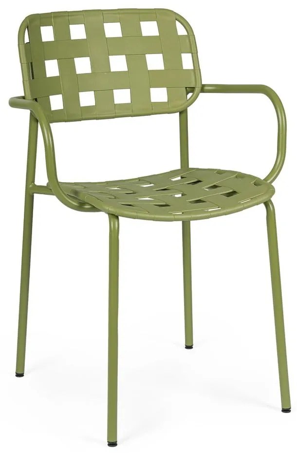 Zelené kovové záhradné stoličky v súprave 4 ks Clover – Bizzotto