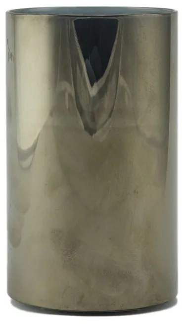 DECOLED LED sviečka v skle, 7,5 x 12,5 cm, sivá